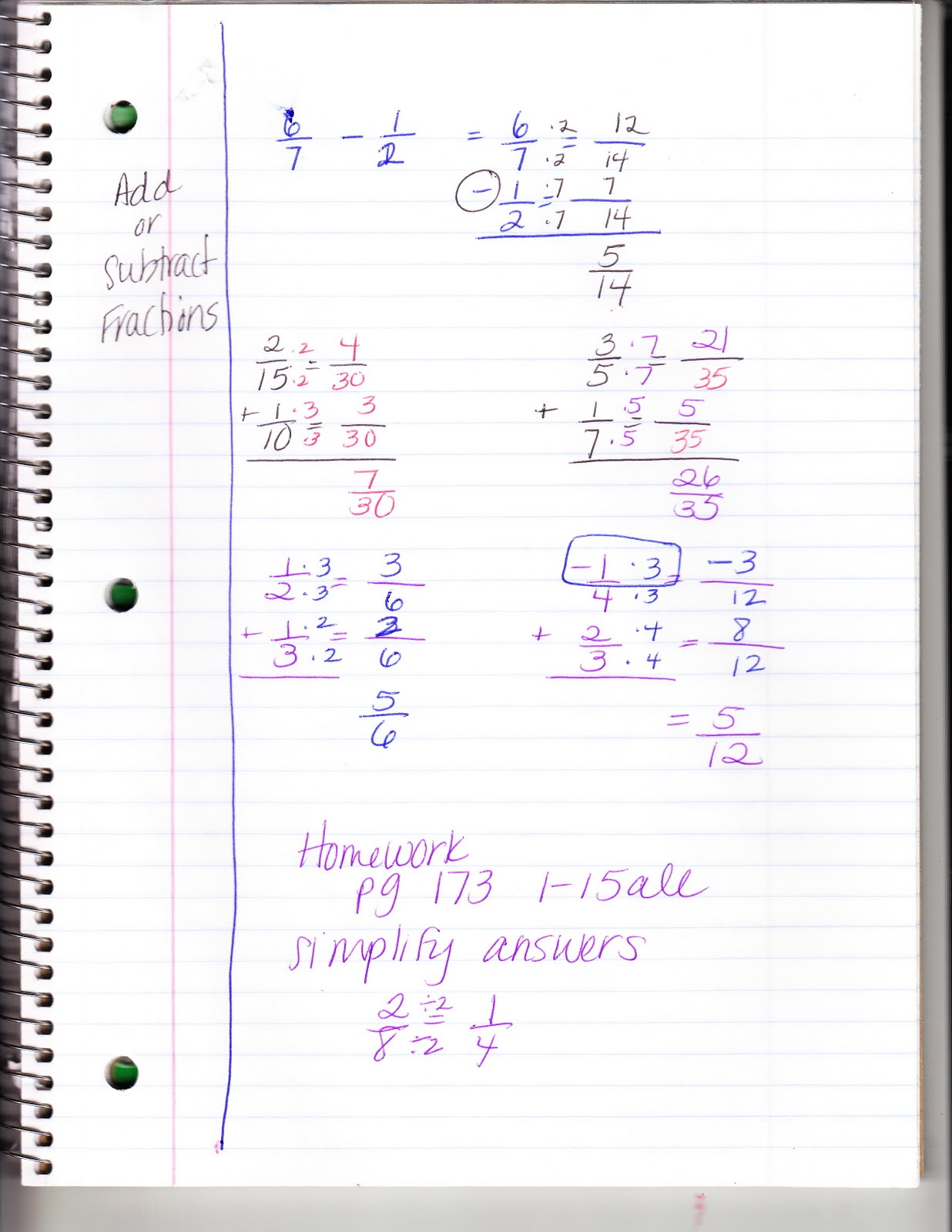 Ms. Jean's Algebra Readiness Blog 51 Adding Rational Numbers
