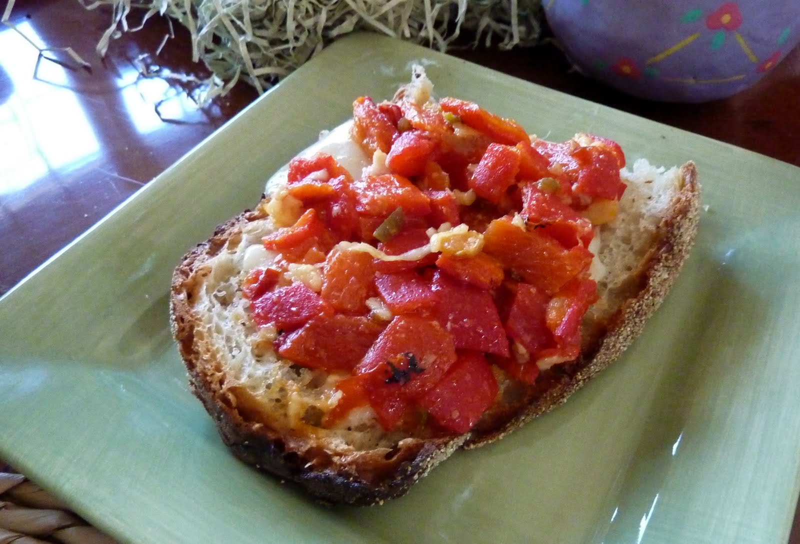FEAST EVERYDAY Roasted Red Pepper Bruschetta