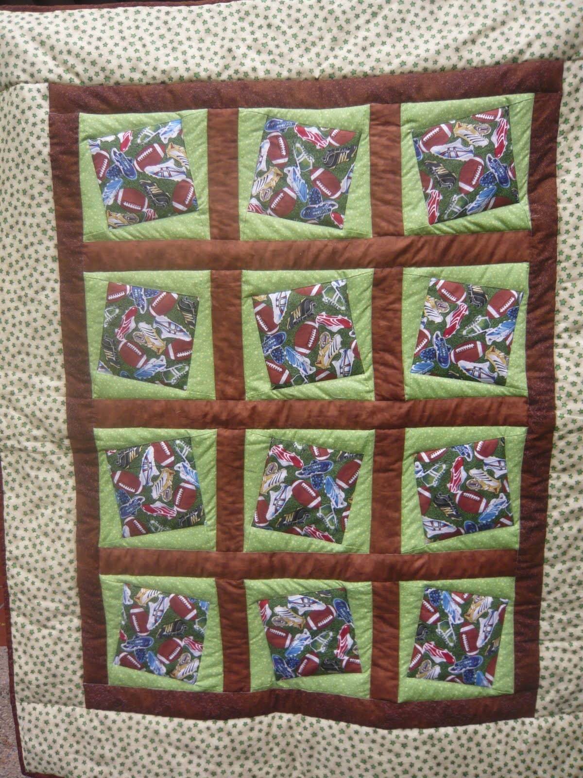 Handmade With Love Rugby Quilt