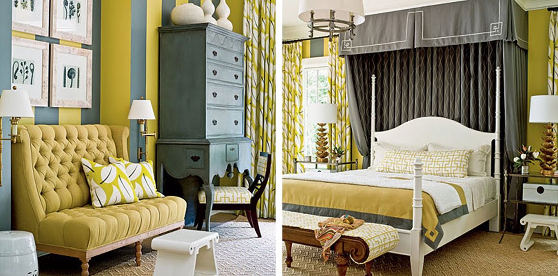 {BLACK. WHITE. YELLOW.}: Yellow and Grey Bedroom Inspiration