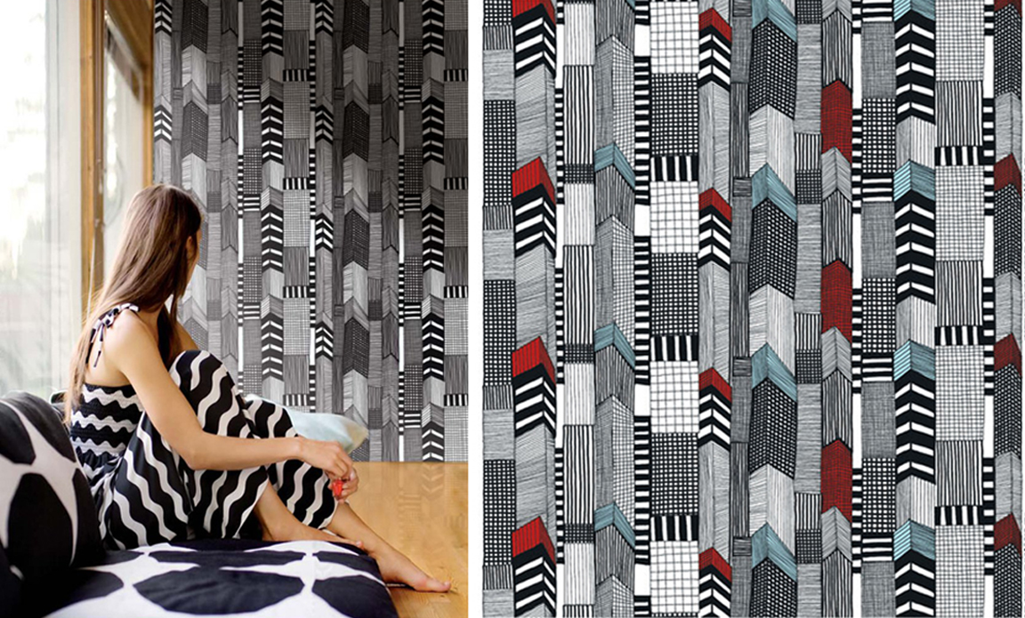 {BLACK. WHITE. YELLOW.} Marimekko Ruutukaava