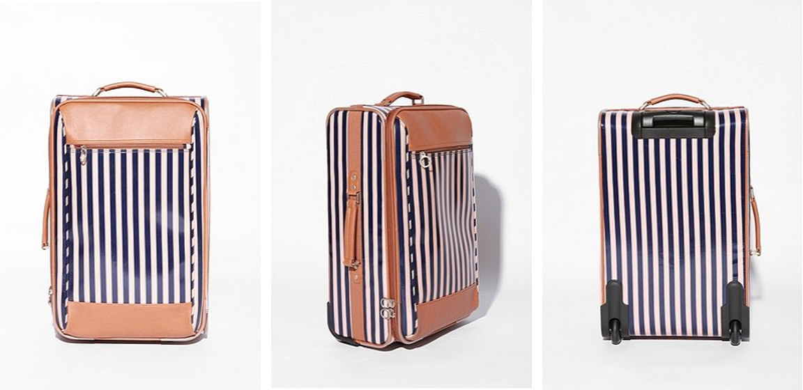 {BLACK. WHITE. YELLOW.} Kimchi Striped Luggage