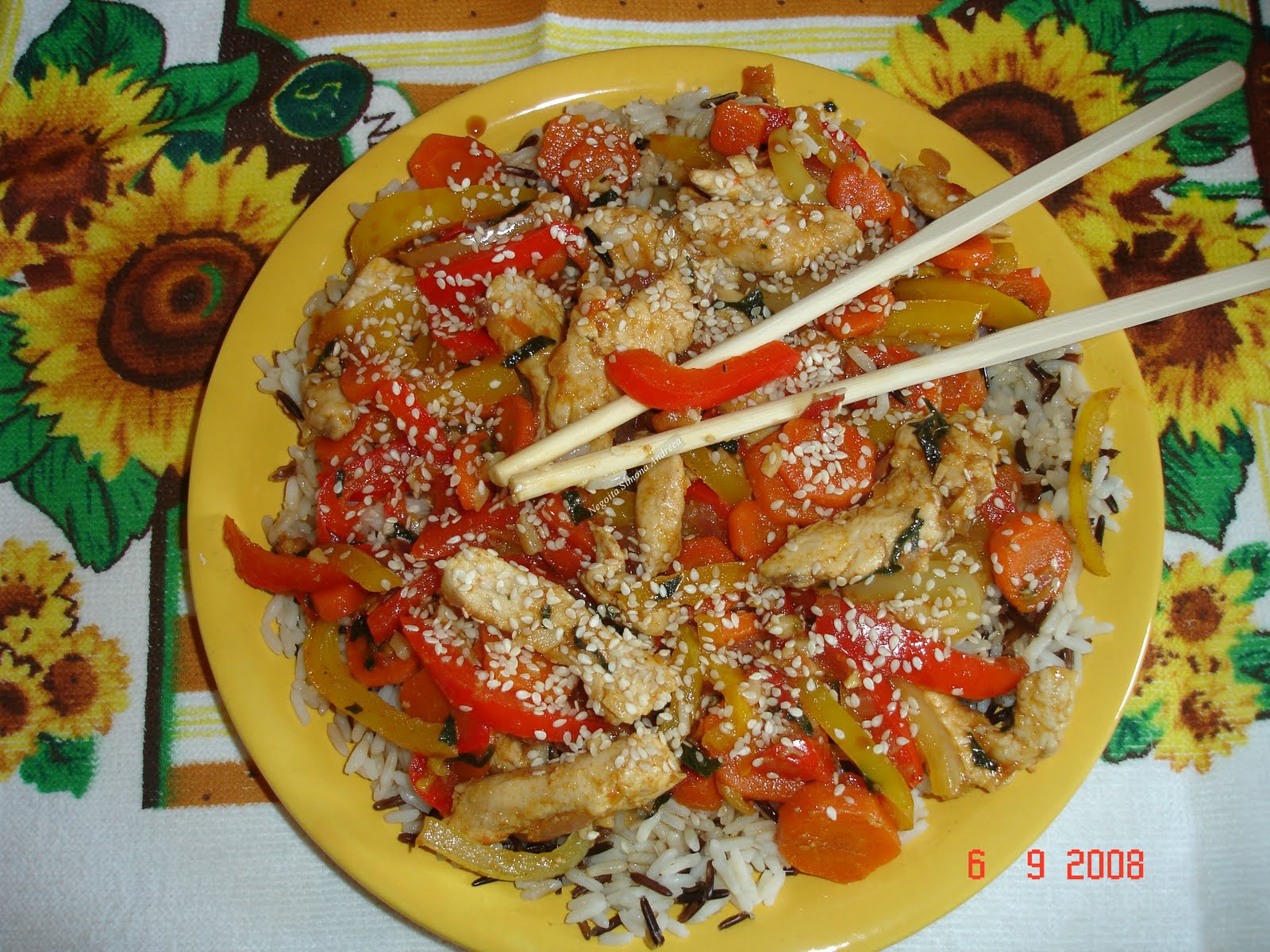 susu Pui chinezesc cu orez salbatic