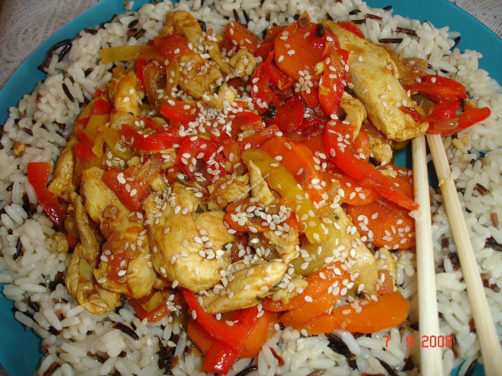 susu Pui chinezesc cu orez salbatic