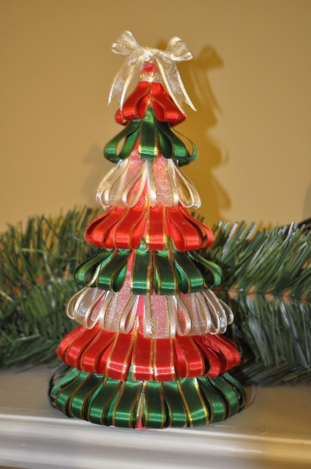 The Crafty Crystal: 12 Days of Christmas Crafts #5: Ribbon Tree