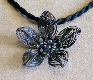 Silver and Crystals and Beads, Oh My!: Goth Flower