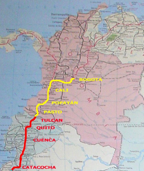 Itinerario por Colombia y Ecuador