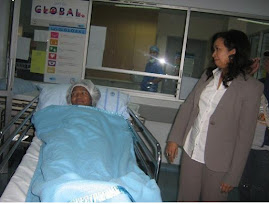 Datin Paduka  Marina Mahathir making sure  that Melina is ready for the operation