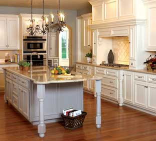 Kitchen Islands White on White Kitchen   Wood Floors   Glass Tile Backsplash   Gas Range