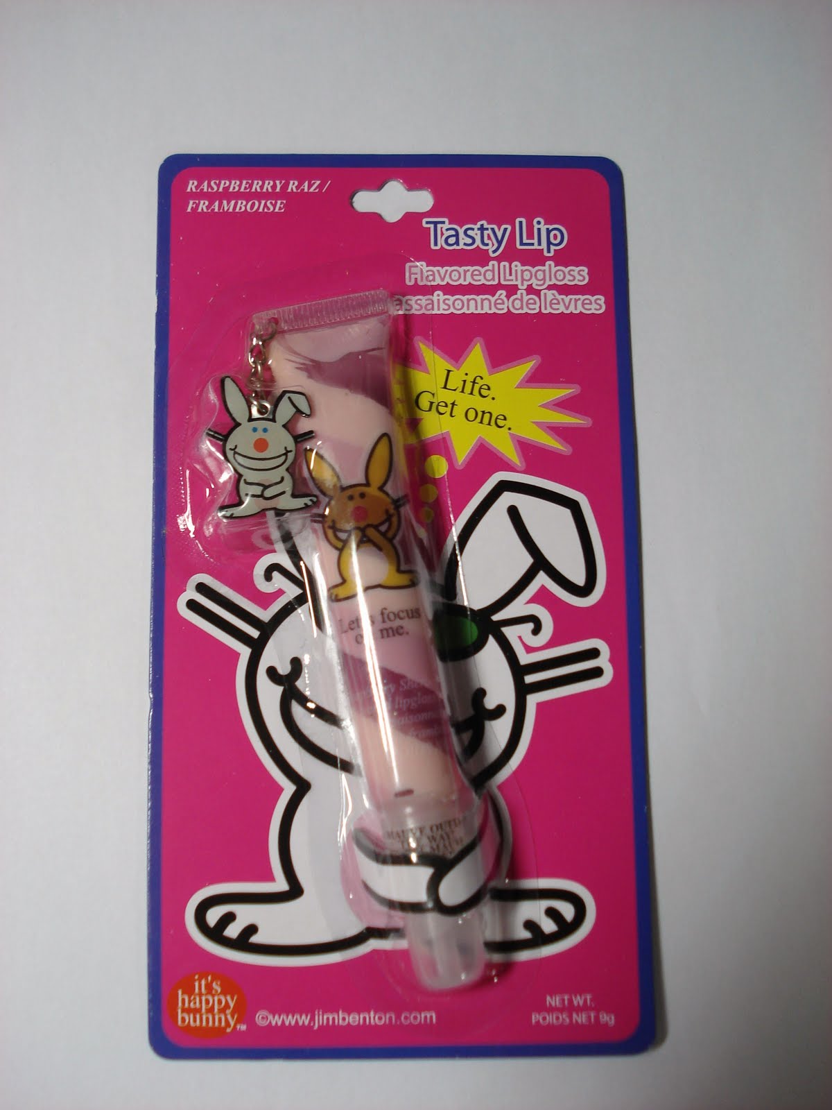 cutiesandsweeties It's Happy Bunny Bubble Gum Lip Gloss with Charm