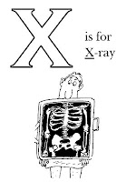 X - Alfabeto em inglês para imprimir