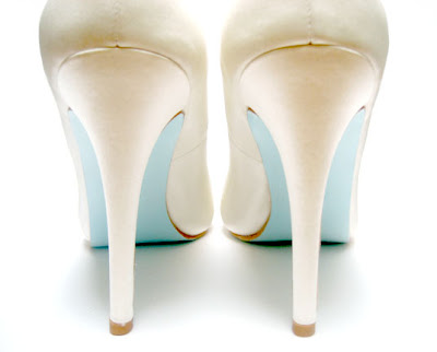 Tiffany blue wedding shoes colored sole