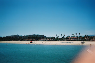 Santa Barbara's beach, view from Stearns Wharf