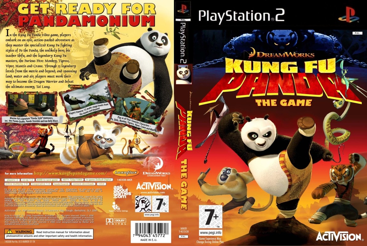 CAPAS PARA PLAYSTATION 2 Kung Fu Panda CAPAS PARA PLAYSTATION 2 Kung Fu Panda