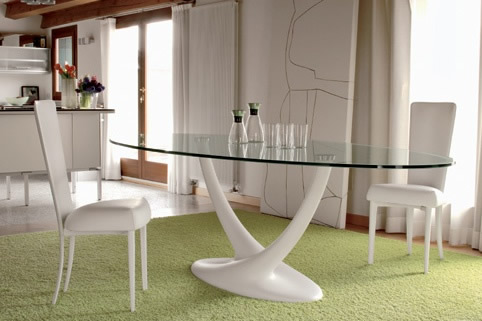 revista populares: Mesa de comedor de vidrio es ideal para el comedor