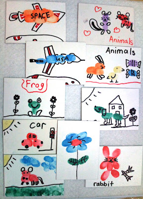 Singtatter's Corner: Thumb Print Art ATCs and Paper Cutting