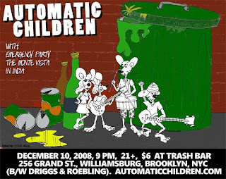 Automatic Children Play Trash Bar in Williamsburg on Dec. 10th