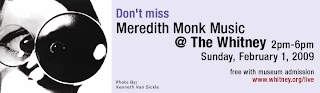 Meredith Monk Music @ The Whitney on Sunday, Feb. 1st