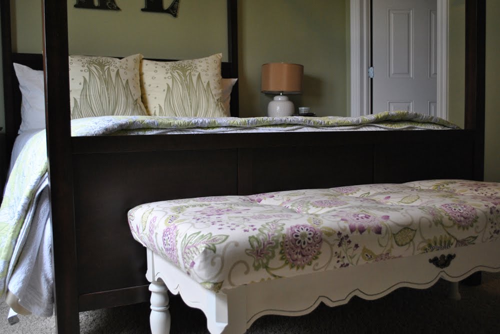 Out Of The Blue How to turn an old coffee table into an upholstered bench