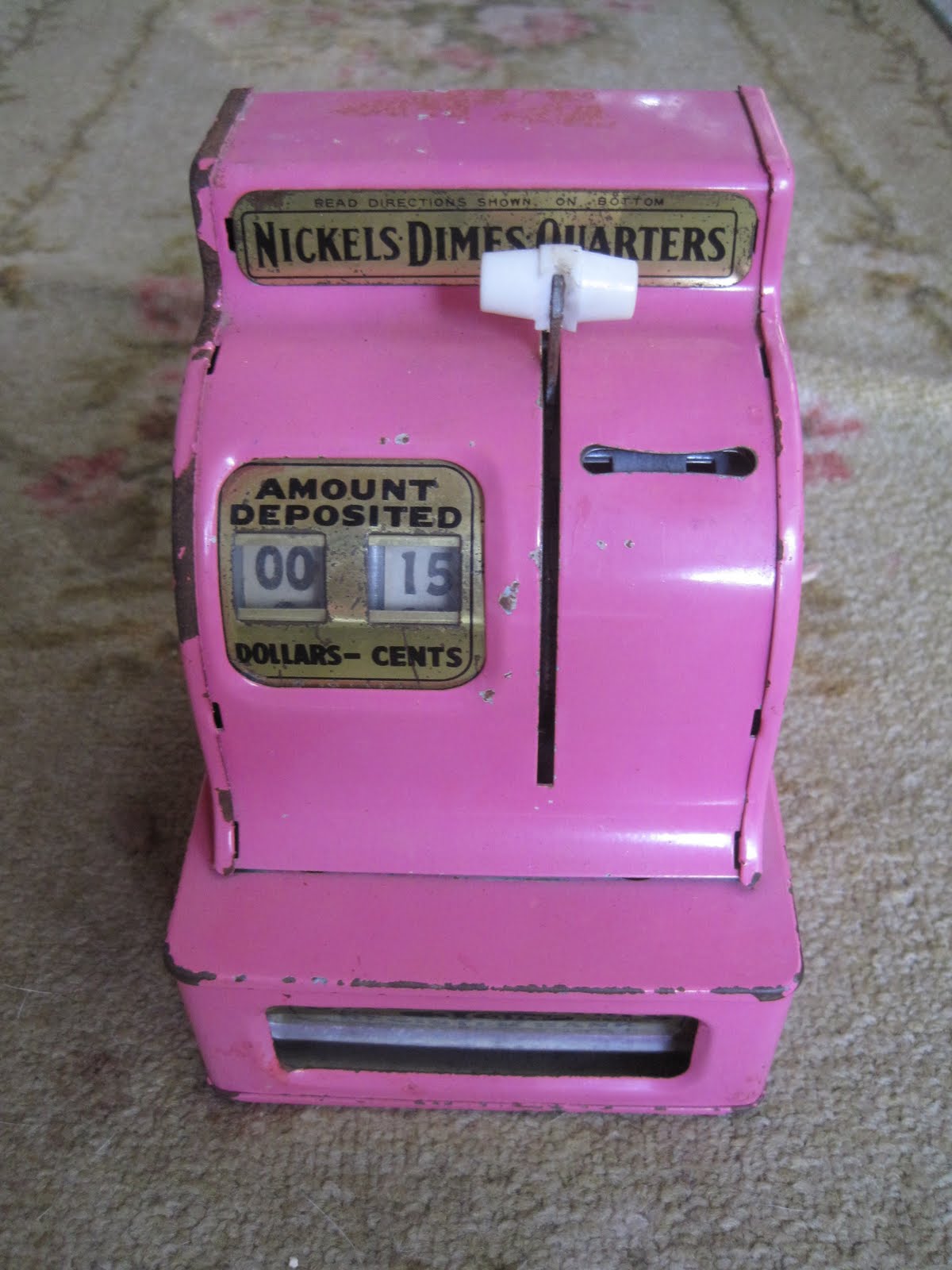 Shabby Pink World Pink Cash Register Bank