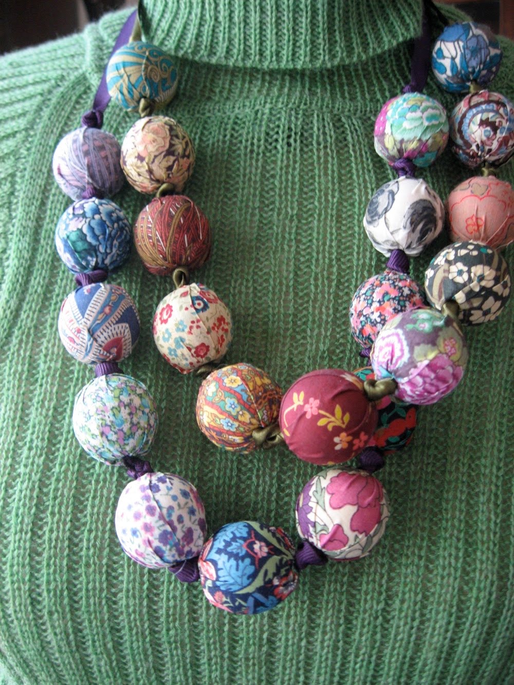 froo*gal Liberty of London Fabric Bead Necklace Kits for Fall