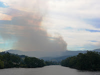 Judbury bushfire from Huonville Bridge - 3:53pm, 18 Feb 2007