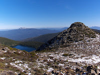 Hartz Lake and Mt Picton from the slopes of Hartz Peak, 'Hartz Knob' to right - 23rd October 2008
