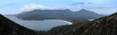 Wineglass Bay, Mt Graham and Mt Freycinet from the Saddle Lookout - 19th September 2009