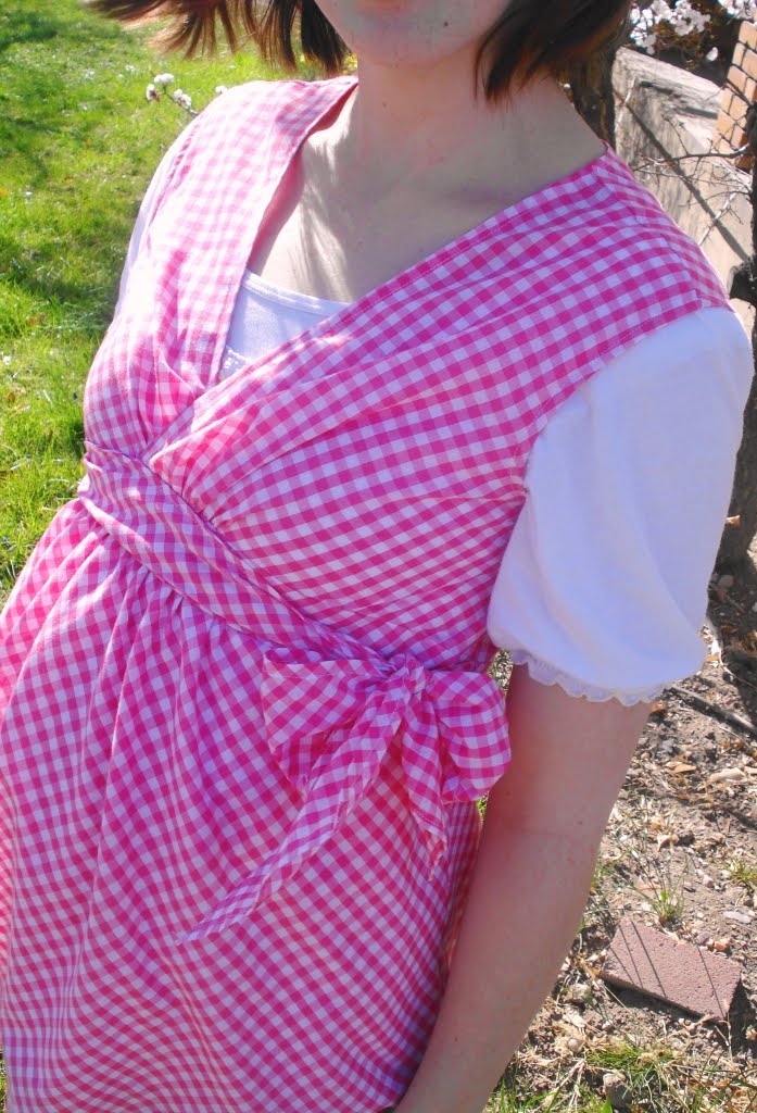 gingham pink top