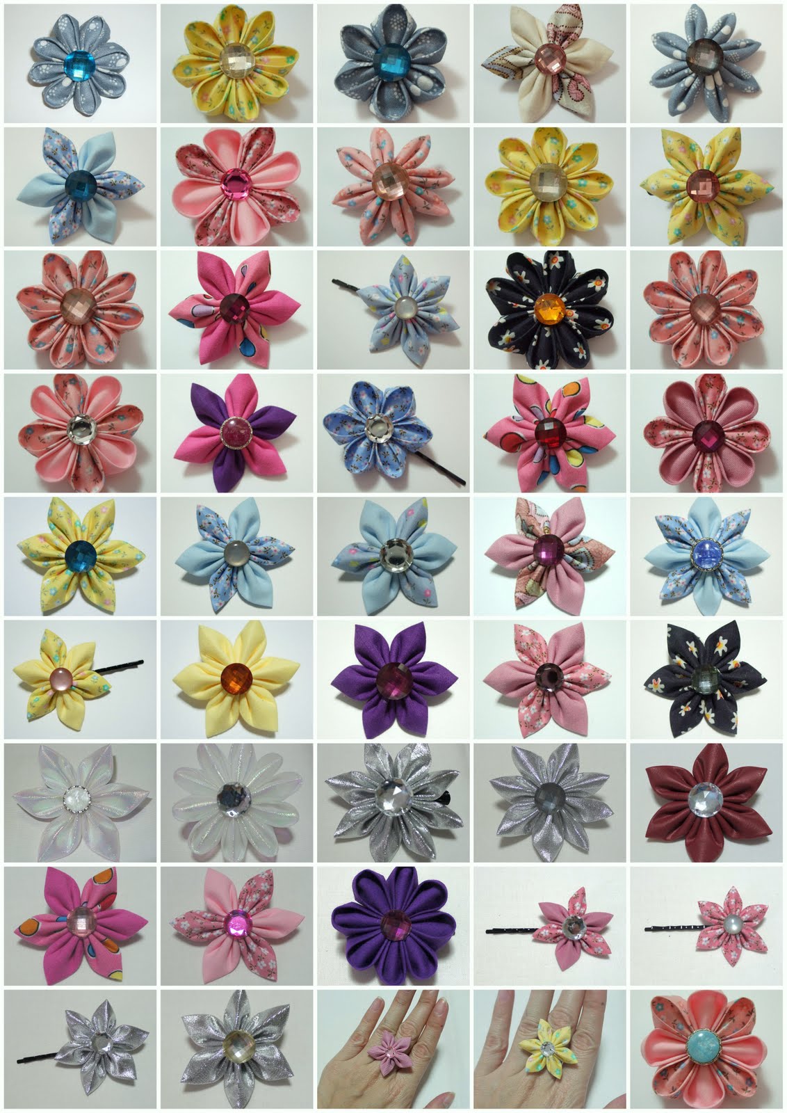 New Items! Kanzashi Flower Accessories!