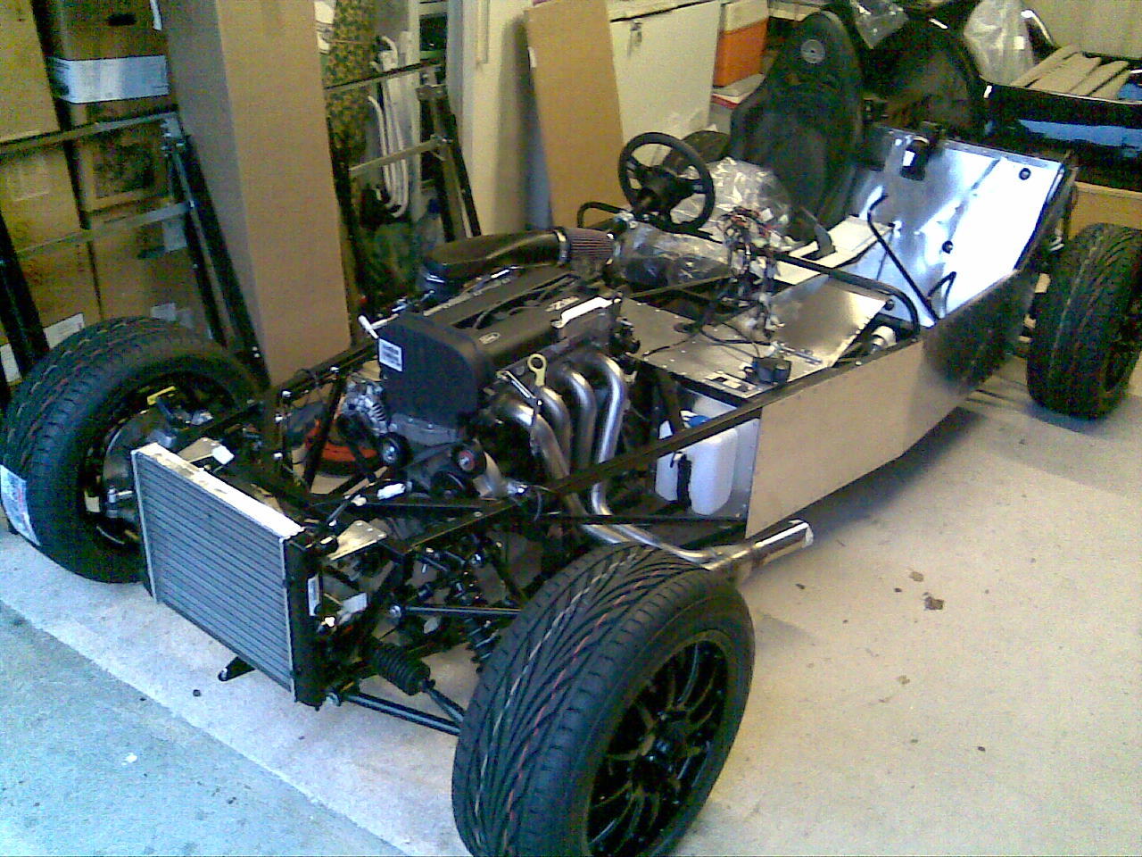 Tray Radiator Mount Mark & Matthew's Westfield build: 9th October 2010 - Radiator & Battery ...