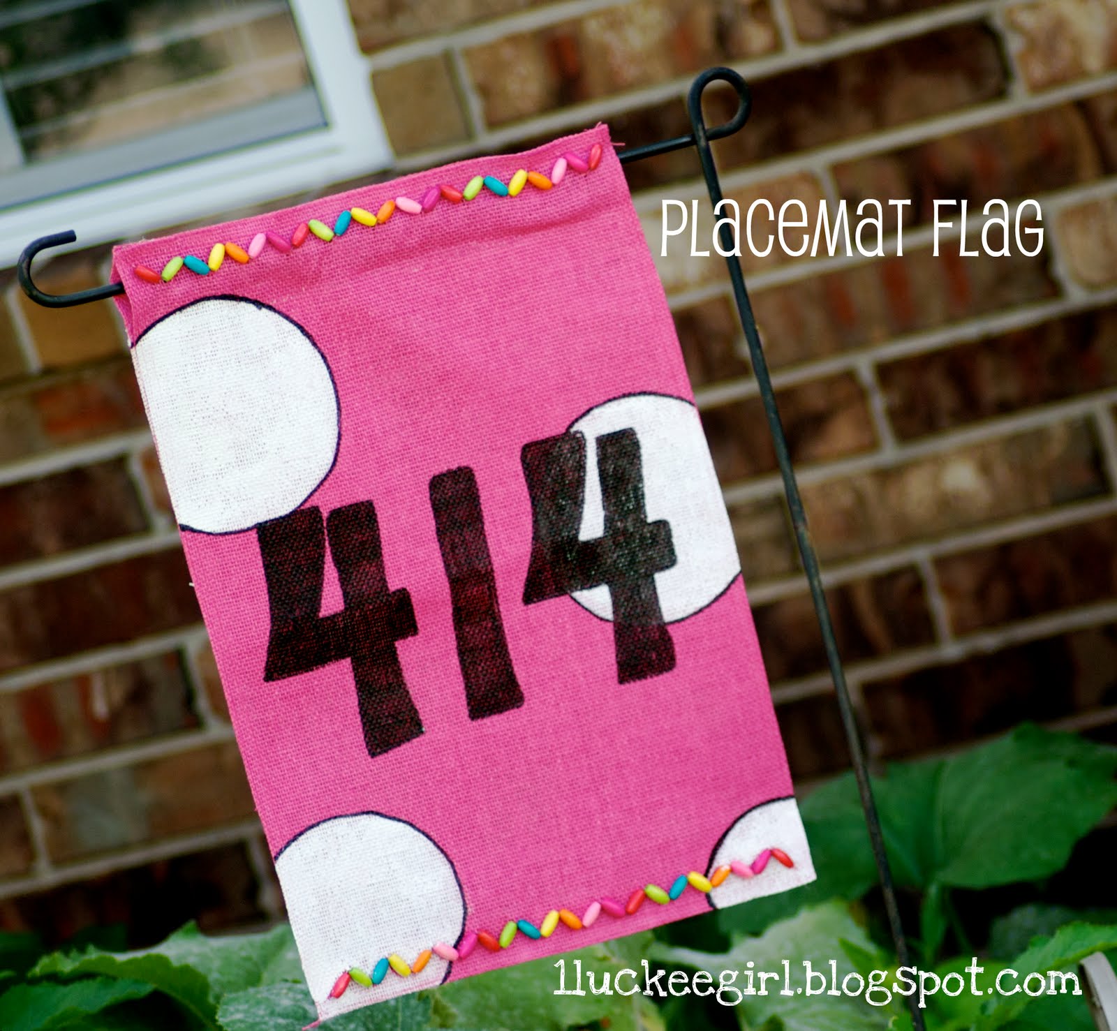 1 Luckee Girl Placemat Flag