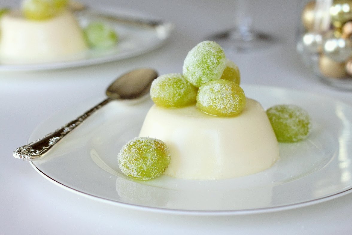 Champagne Panna Cotta with Sugared Grapes | Shauna Sever | The Next ...