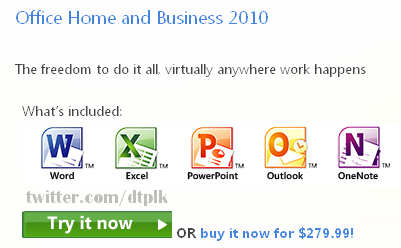 download office home and business 2010 trial