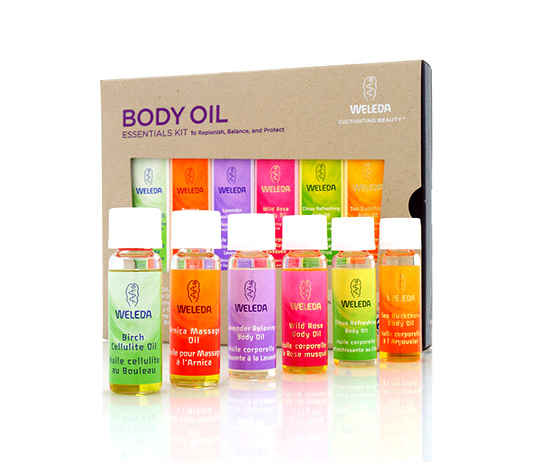 Review Weleda Body Oil Essentials Kit The Glamorganic Goddess
