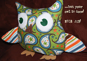 easy free stuffed owl pattern by toad's treasures baby shower gift idea