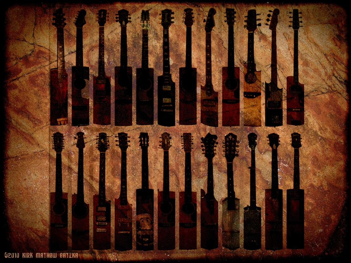 guitar with grunge overlay guitar with grunge overlay