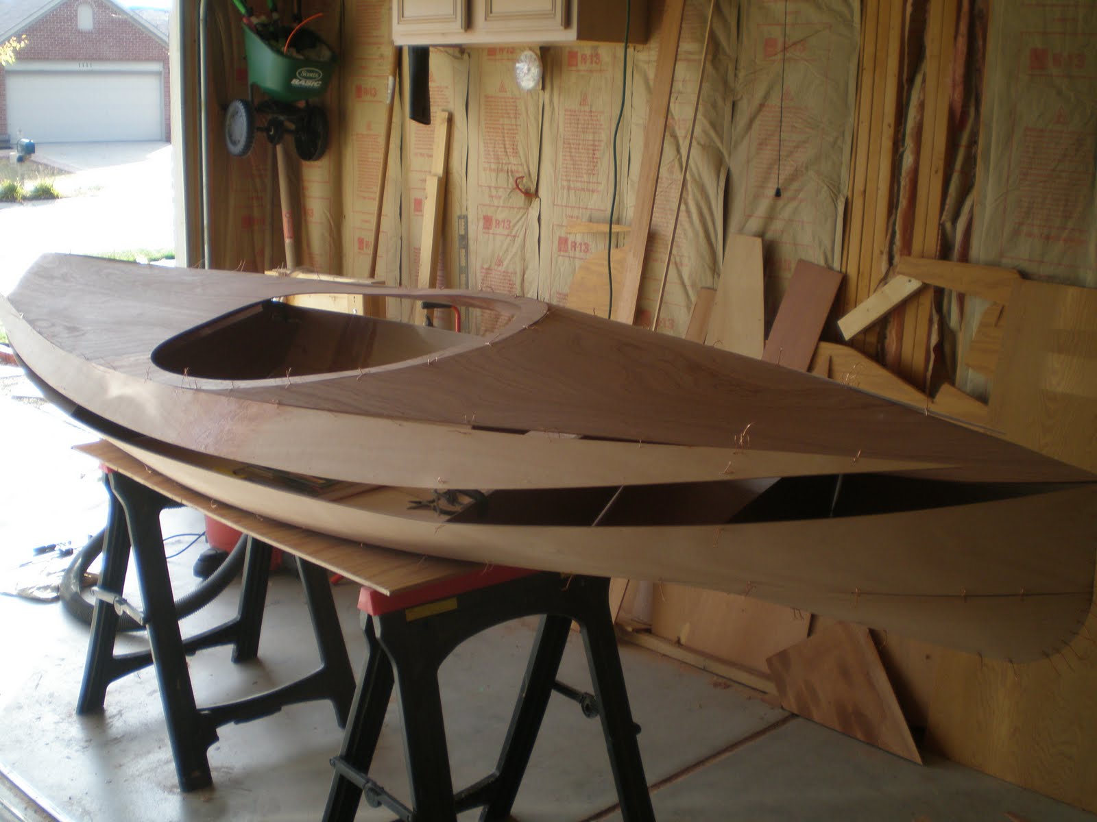 Wood Duck Kayak Build Day 6, 17 hours build time