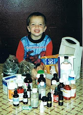 Andrew with his medicine...pre-Feingold