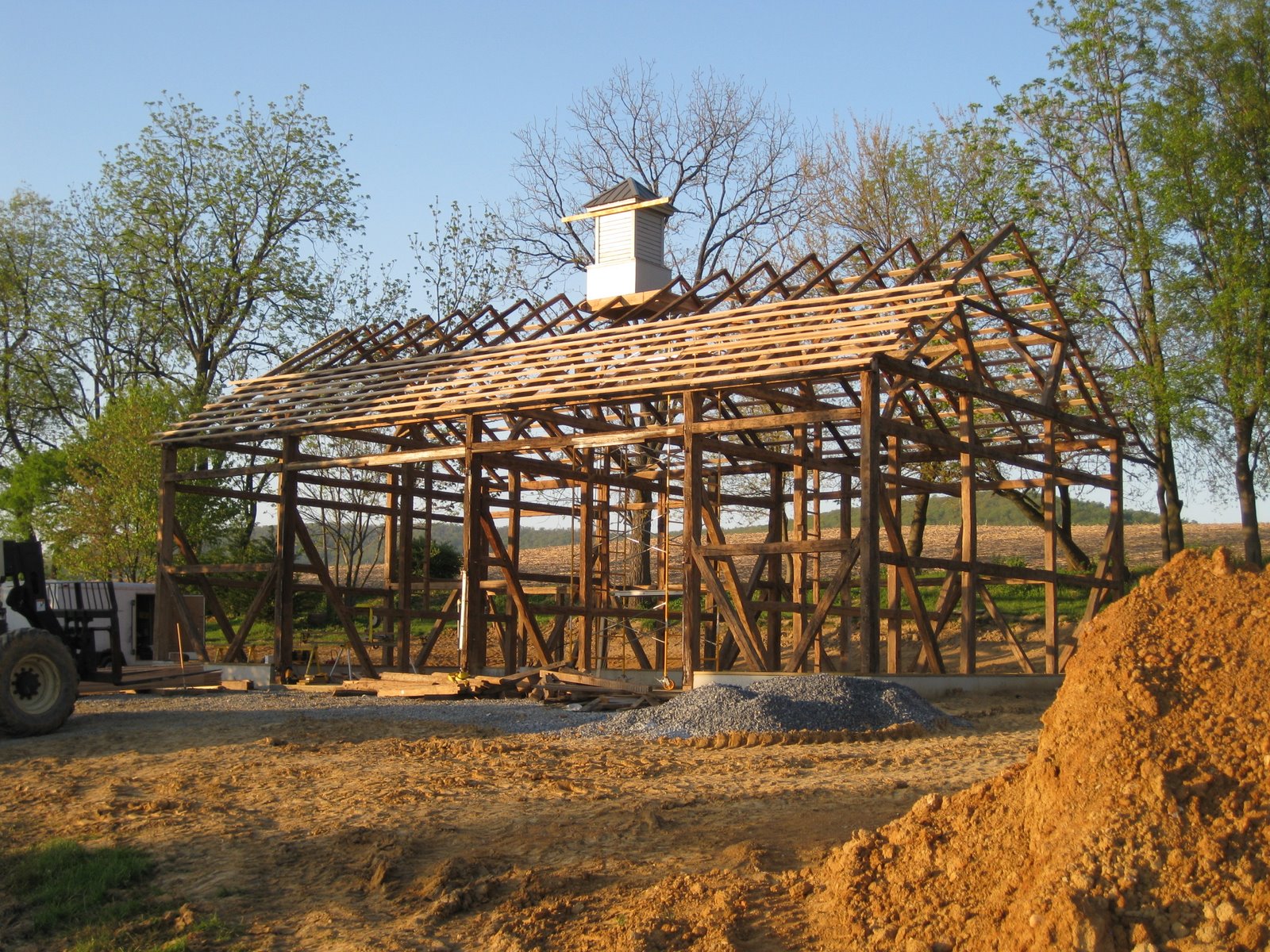 The Beaumont Barn Installing the cupola 2