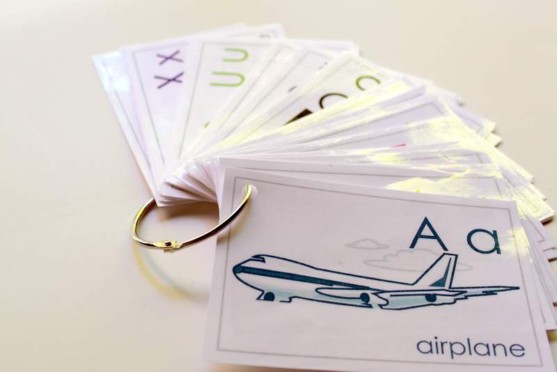 DIY Laminated Alphabet Flashcards The Cottage Mama