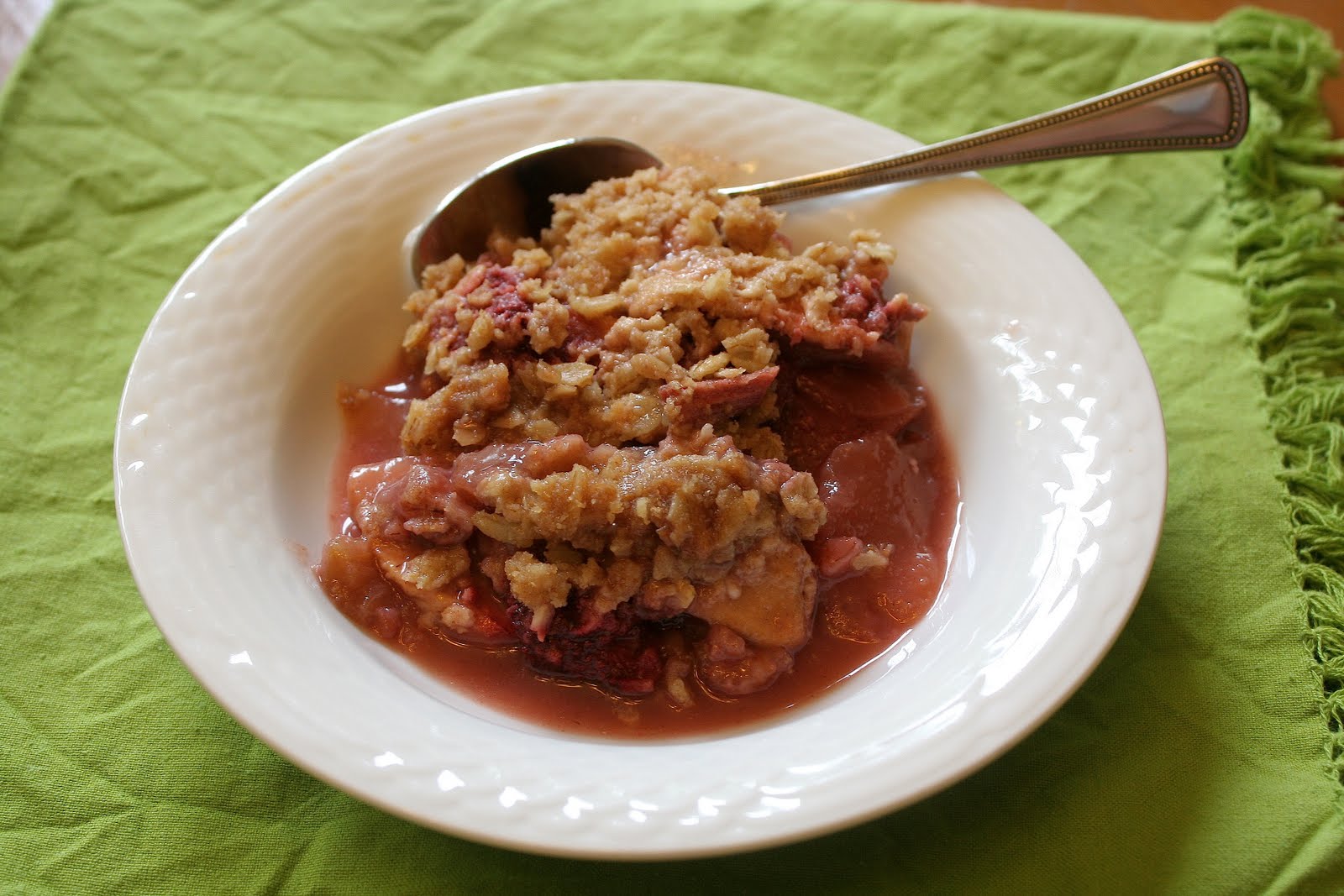 The happily ever after . . . Apple Strawberry Rhubarb Crisp