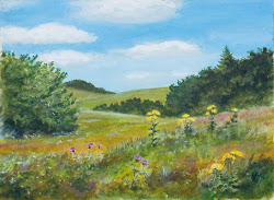 watercolor paintings landscape pencil gouache colored colorful stig fabriano jutland