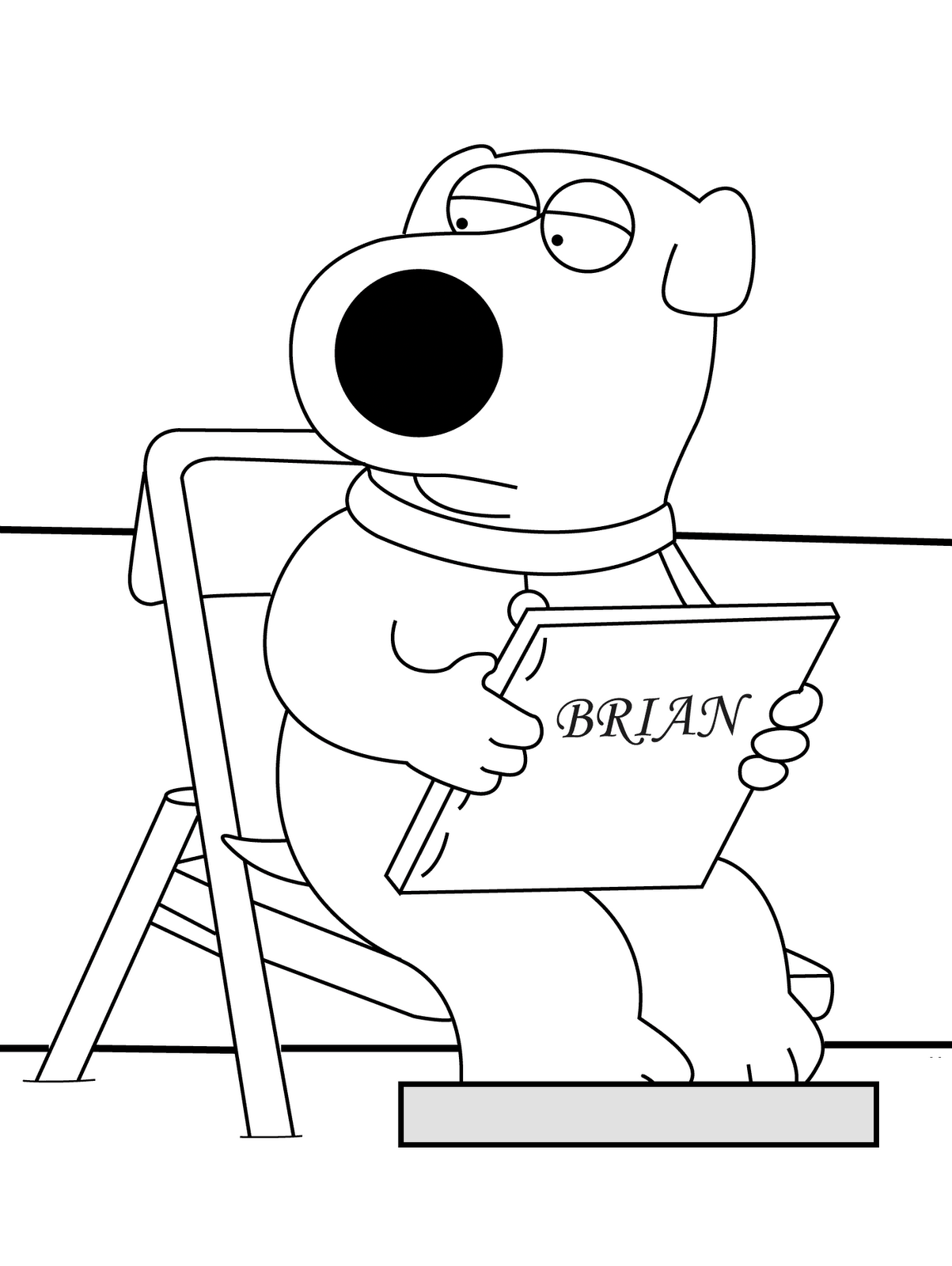 Colorir Online: Family Guy para Colorir - Brian