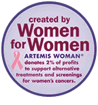 picture of pink ribbon showing that artemis woman donates money to breast cancer research
