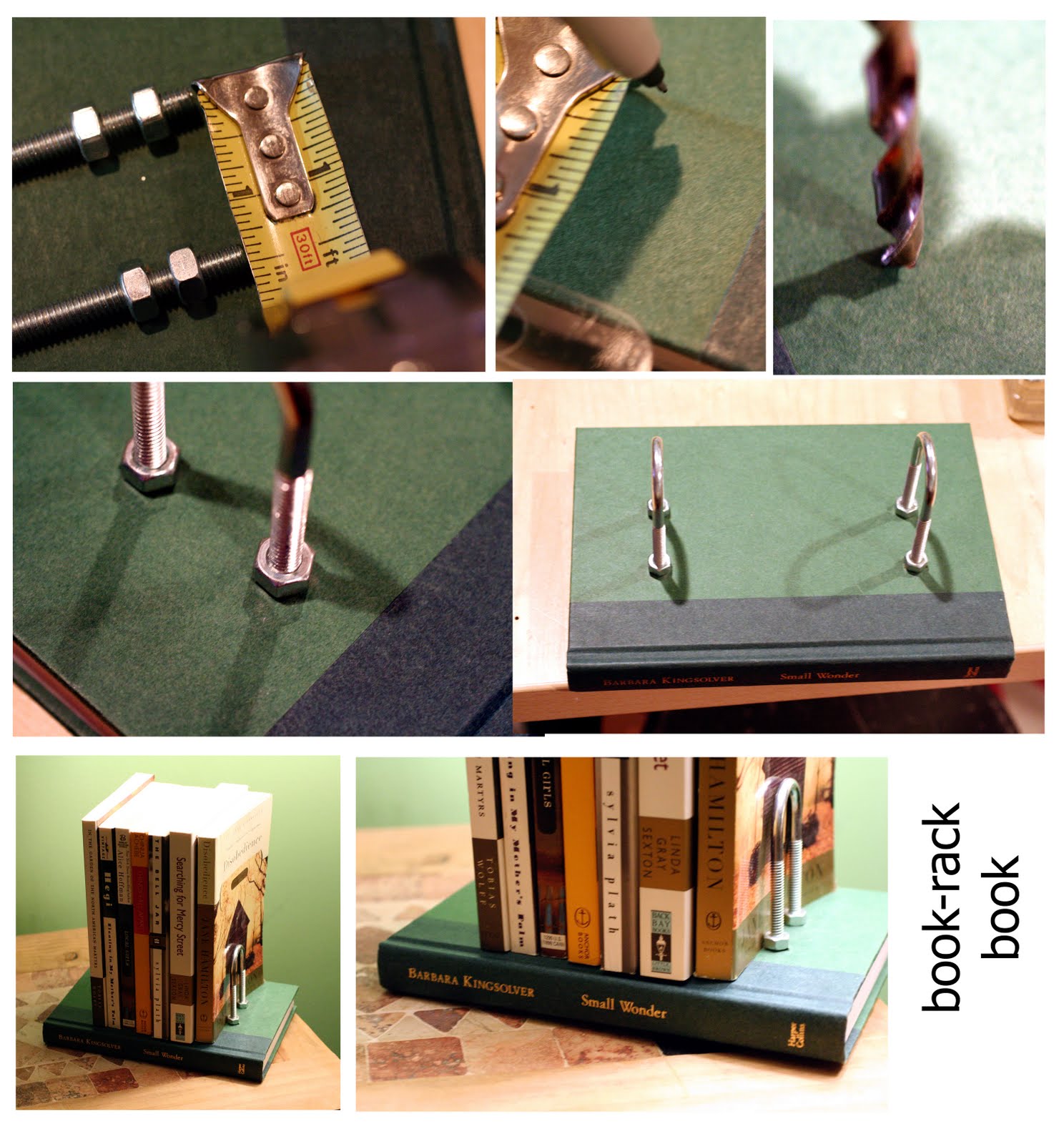 Recycled Book Book-Rack DIY Upcycled Tutorial