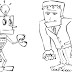 Desenho de robô para colorir, desenho infantil para colorir