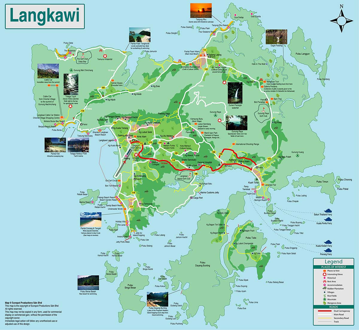 .going everywhere for catching up the journey.: Langkawi's Map