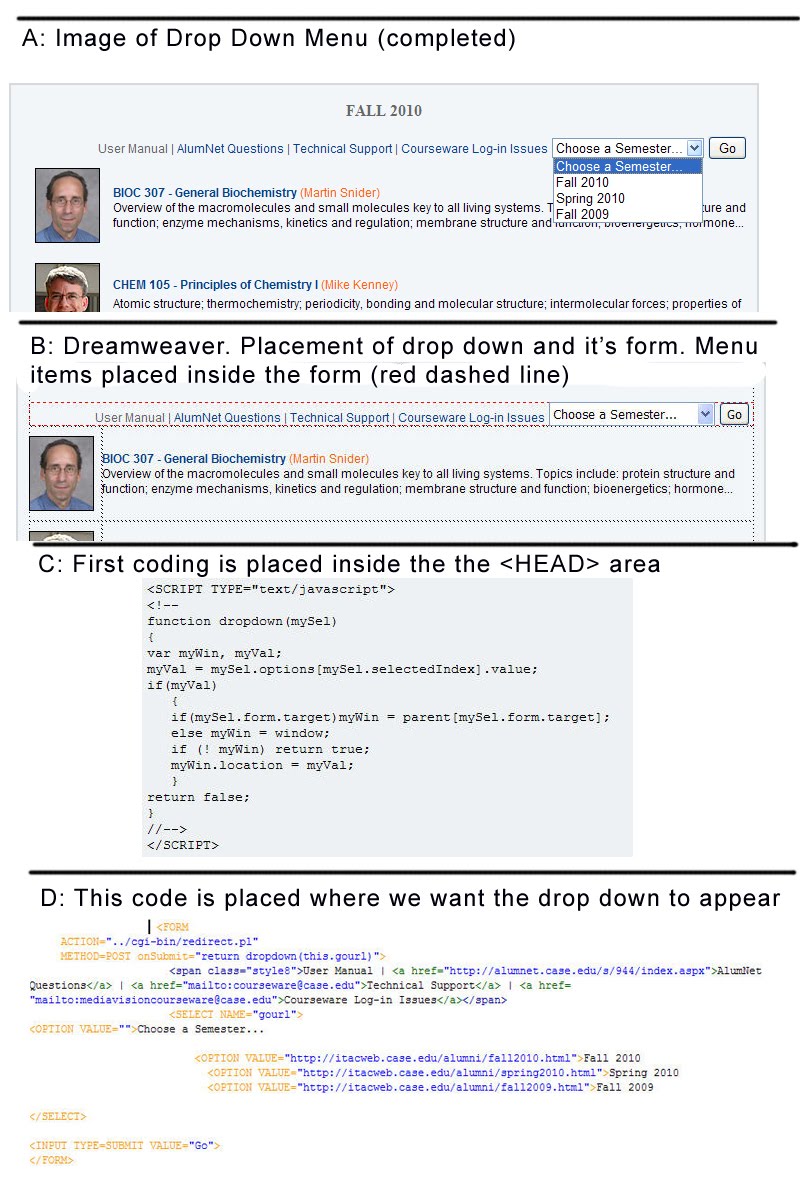 DJs Graphics Blog Adding A Drop Down Menu In Dreamweaver
