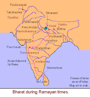 Political Map India Bharat Ramayan Times Yug